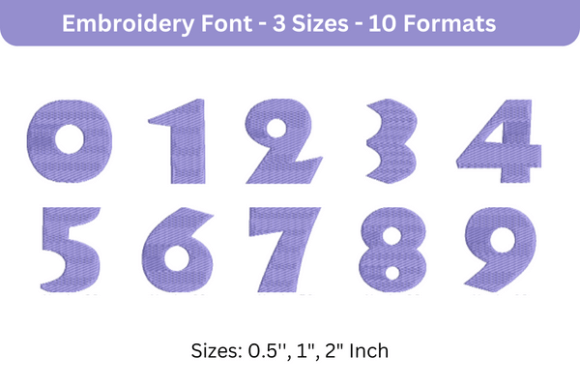 Jungle Font 0 to 9 Embroidery Review