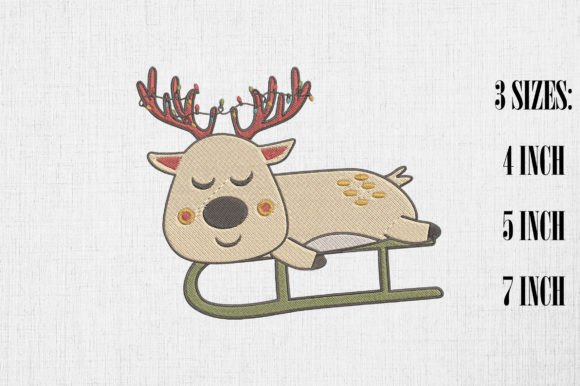 Lazy Reindeer Happy Christmas Embroidery Review