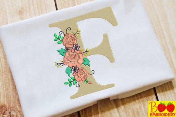 Letter F and Flower
