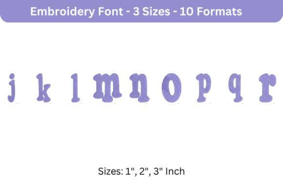 Purevain Font J to R Review for Holiday Embroidery