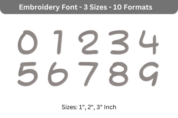Toon Time Font 0 to 9 for Personalized Gifts